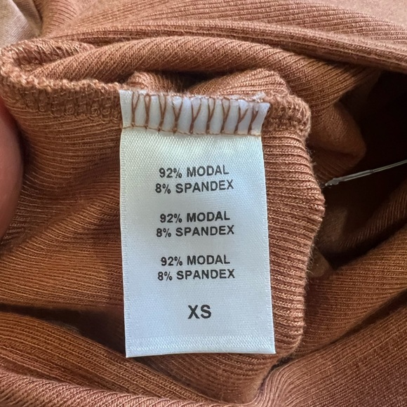 Rachel Pally Luxe Rib Eloise Bodysuit in Brass XS NWOT - Picture 10 of 12